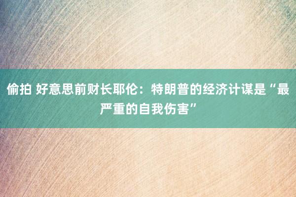 偷拍 好意思前财长耶伦：特朗普的经济计谋是“最严重的自我伤害”
