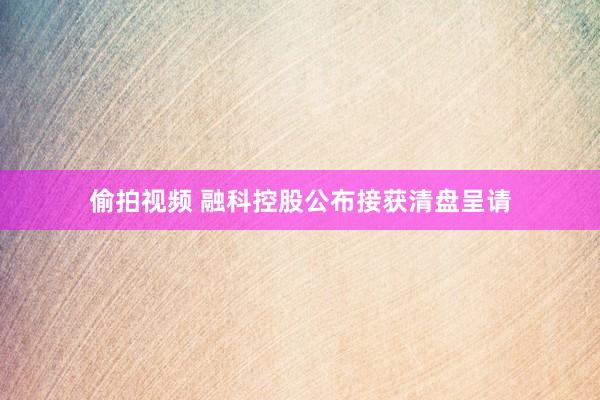 偷拍视频 融科控股公布接获清盘呈请